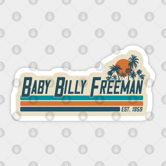 Baby Billy Freeman - Retro Minimalist Beach / Vintage Florida Sticker by Tv Moments